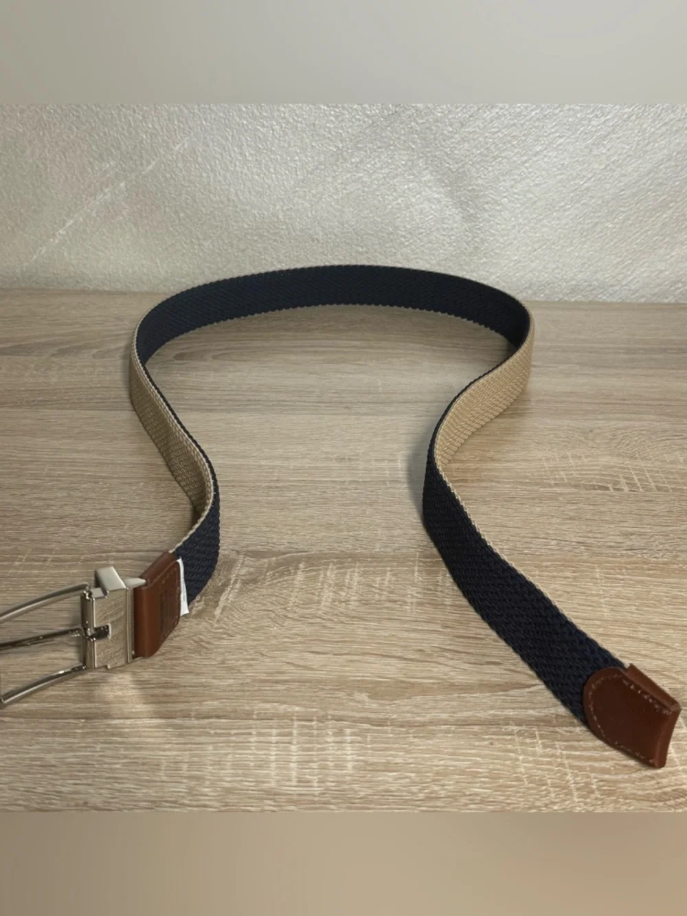 Men's Dockers® 2-in-1 Reversible Khaki/Navy Stretch Braided Web Mens Belt Sz XL